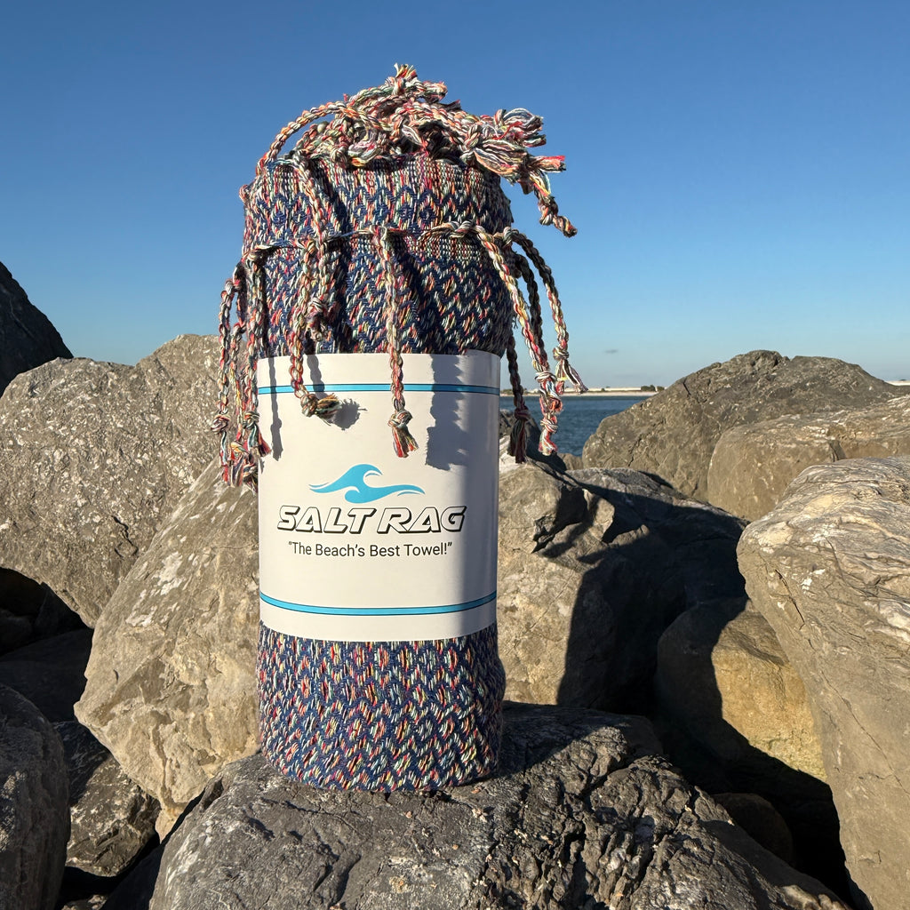 The Ahi Rag (Blue) - Salt Rag™ Turkish Beach Towel