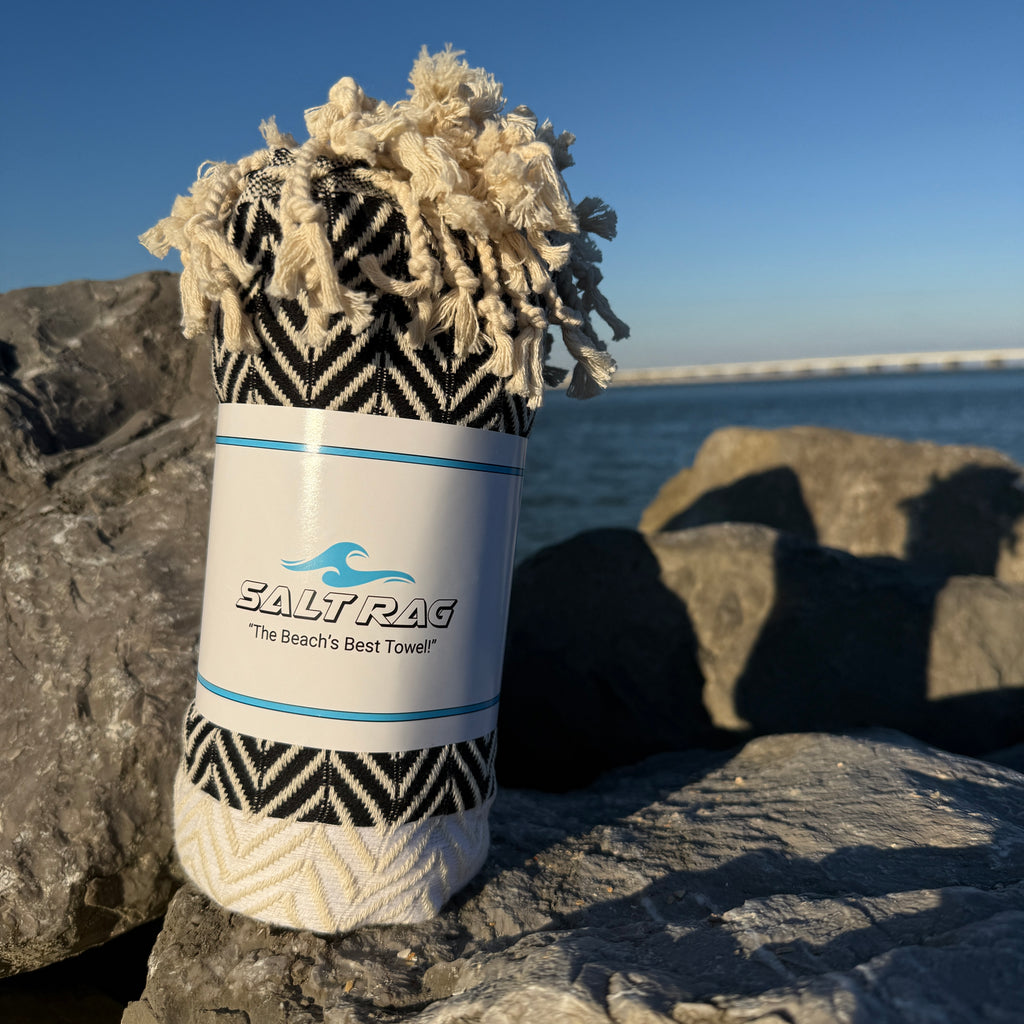 The Royal Rag (Black) – Salt Rag™ Turkish Beach Towel