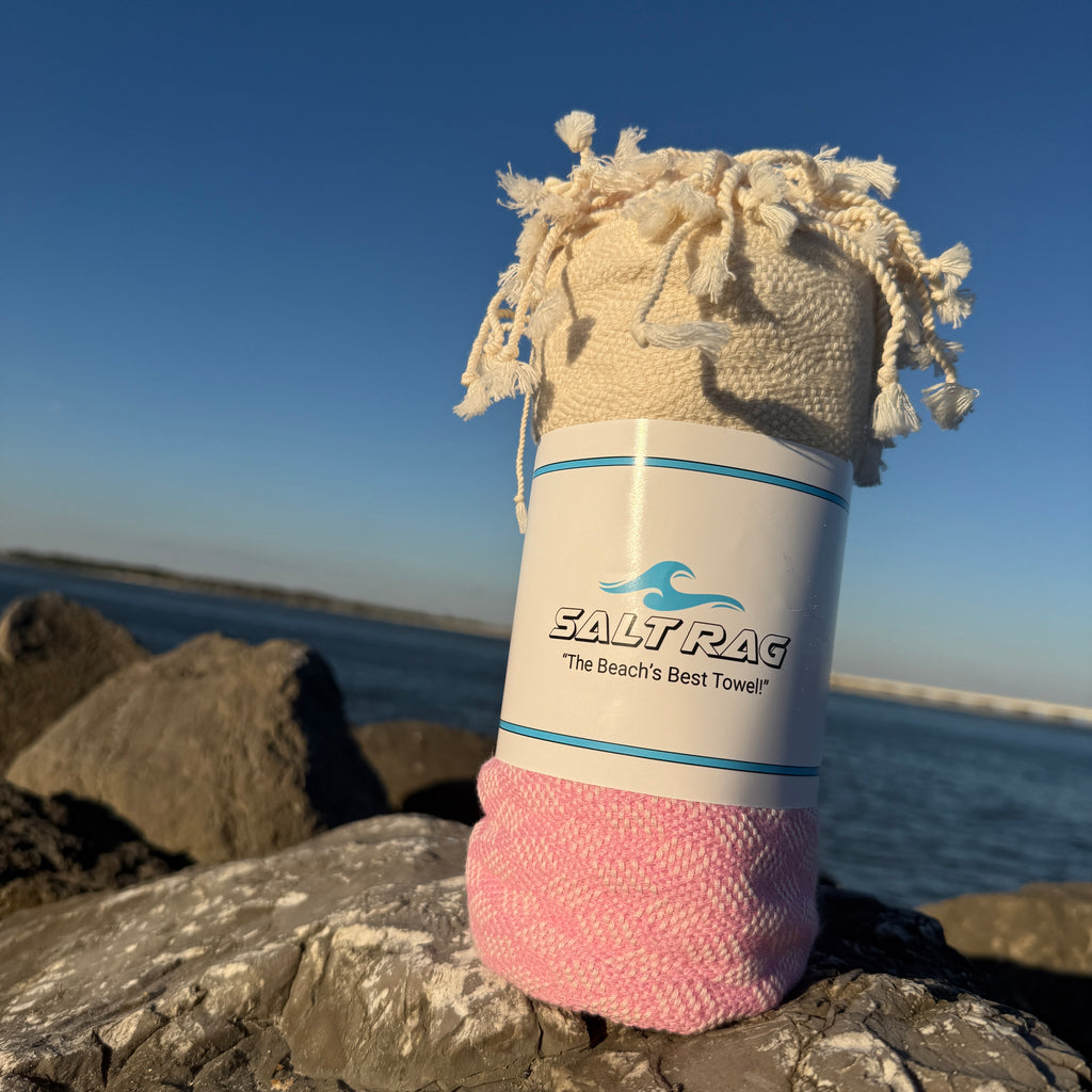 The Ripple Rag (Pink) – Salt Rag™ Turkish Beach Towel