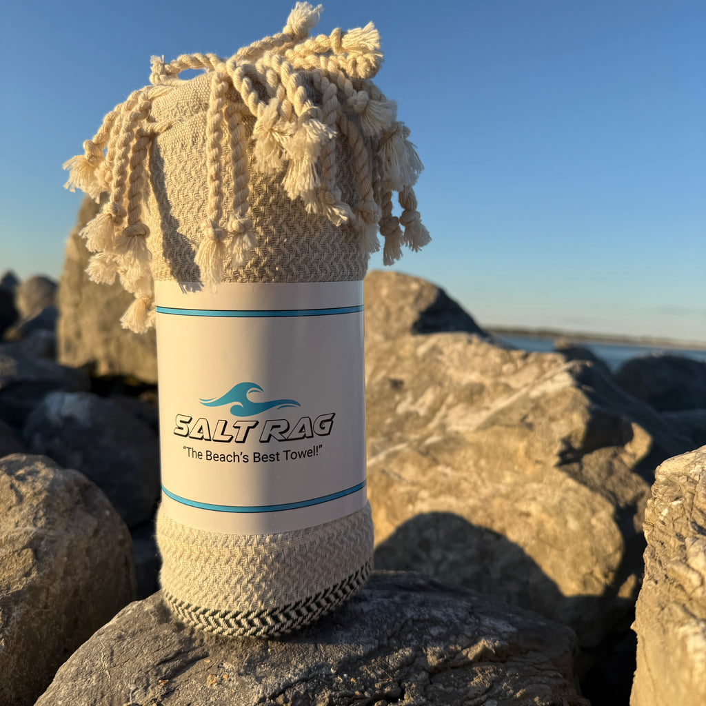 The Jetty Rag (Grey) – Salt Rag™ Turkish Beach Towel