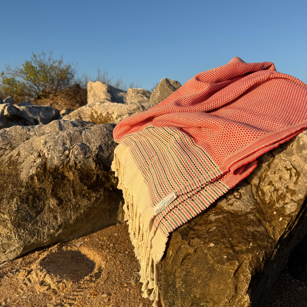 The Angler Rag (Red) – Salt Rag™ Turkish Beach Towel
