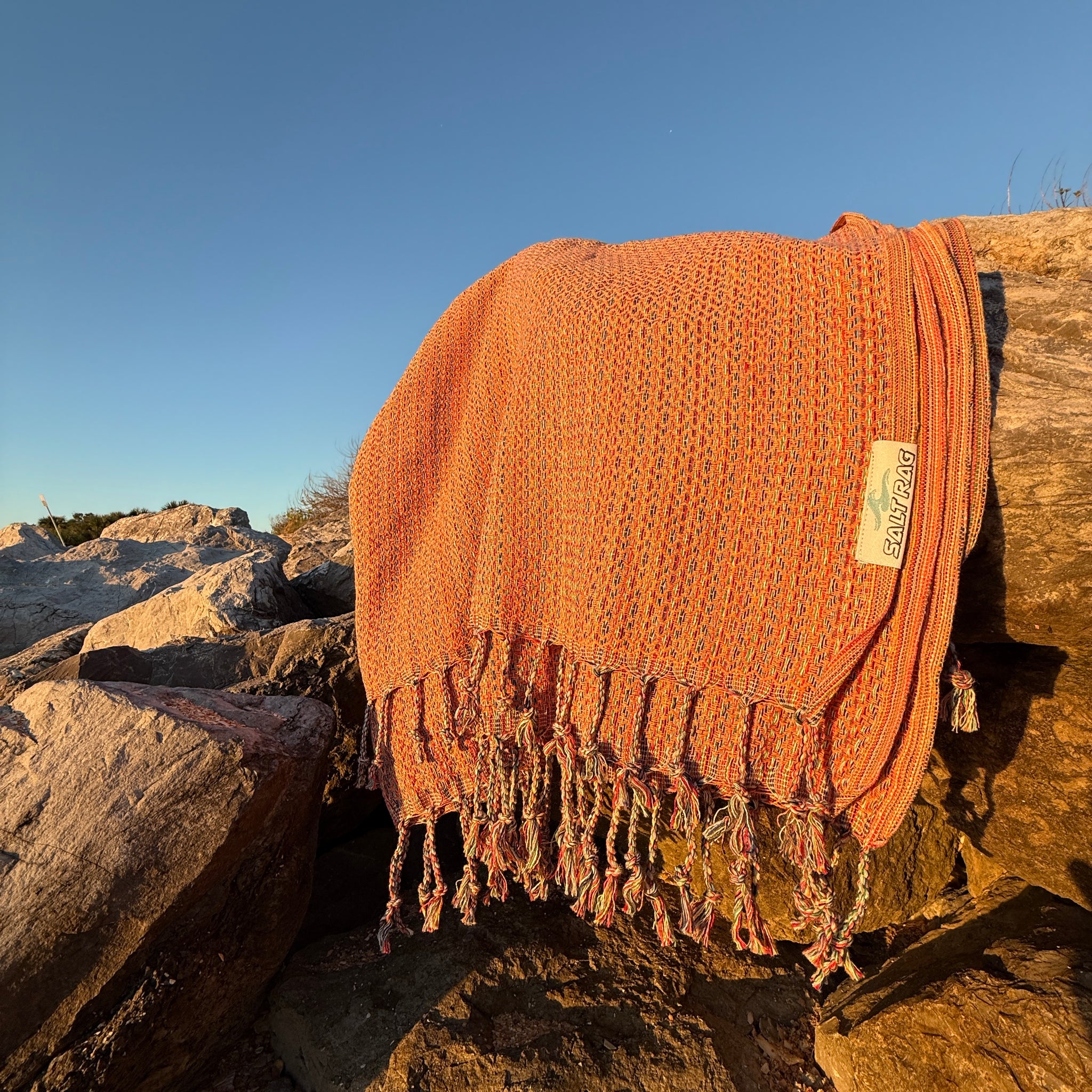 The Ahi Rag (Orange) – Salt Rag™ Turkish Beach Towel