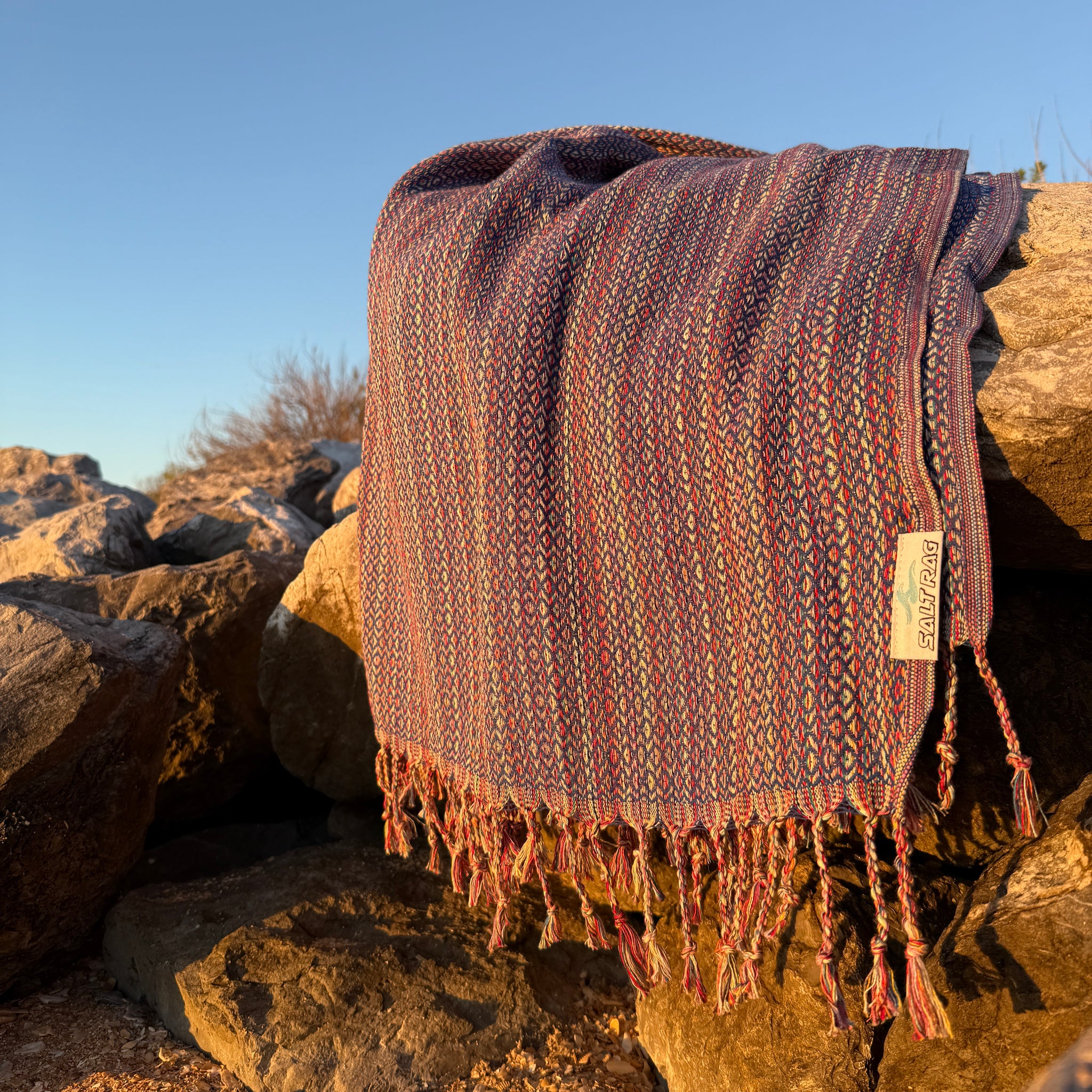 The Ahi Rag (Blue) - Salt Rag™ Turkish Beach Towel