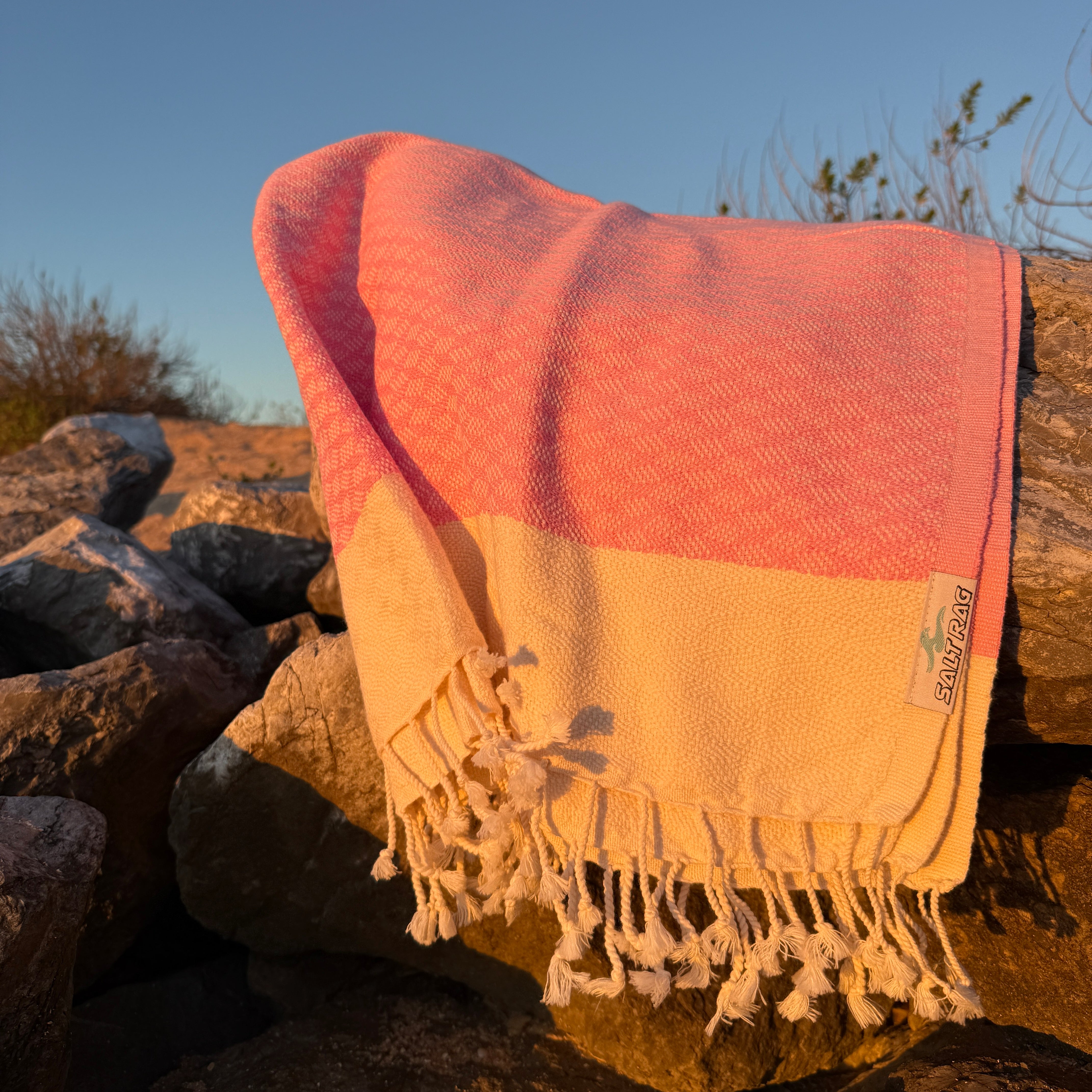 The Ripple Rag (Pink) – Salt Rag™ Turkish Beach Towel