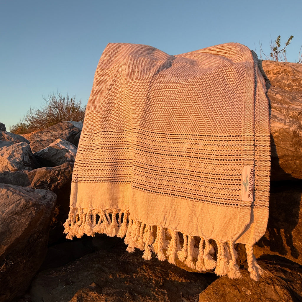 The Angler Rag (Grey) - Salt Rag™ Turkish Beach Towel