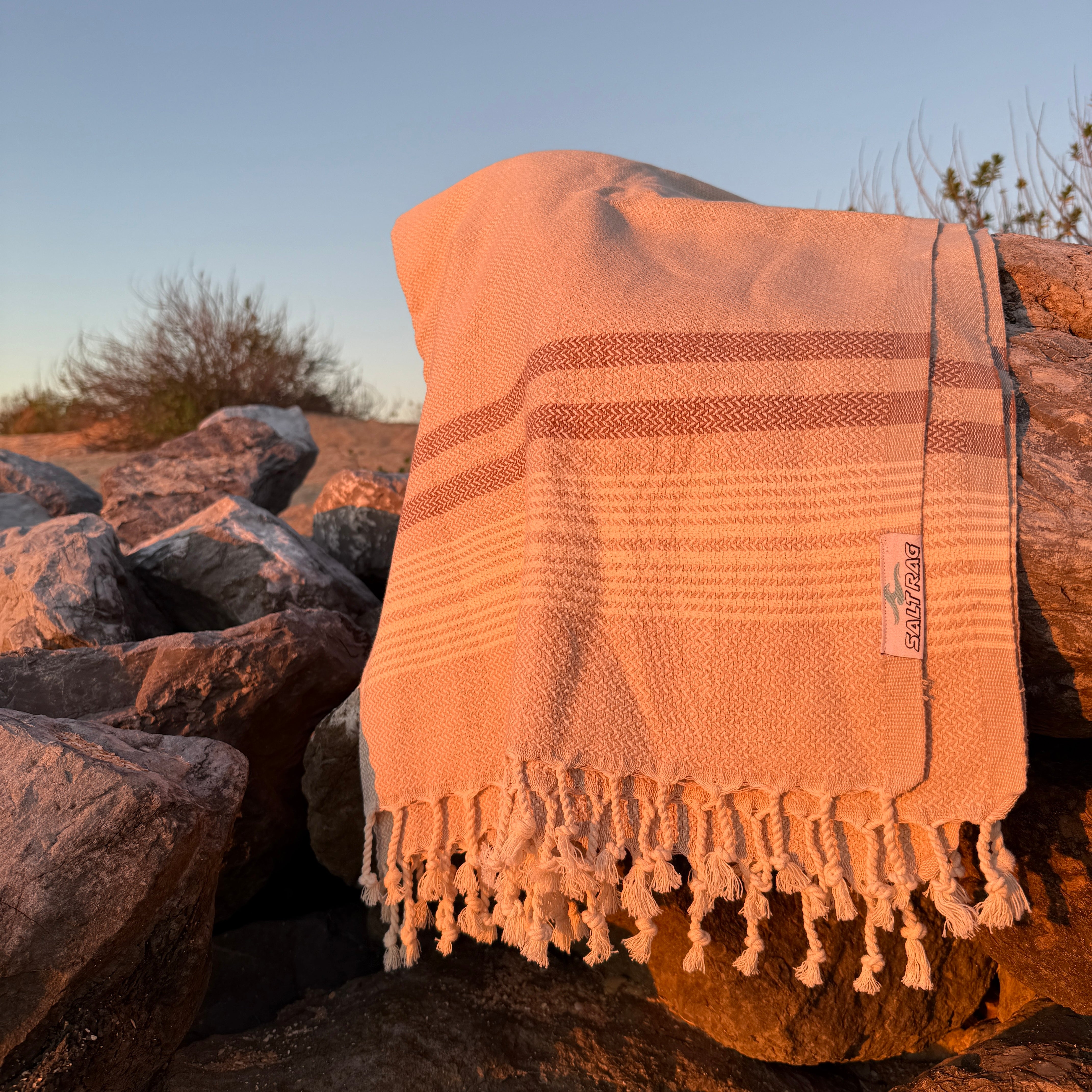 The Jetty Rag (Tan) – Salt Rag™ Turkish Beach Towel