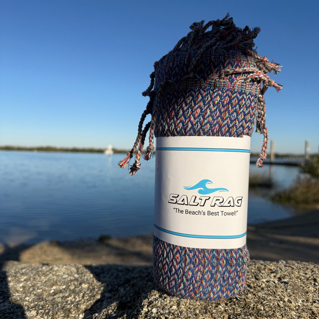 The Ahi Rag (Blue) - Salt Rag™ Turkish Beach Towel
