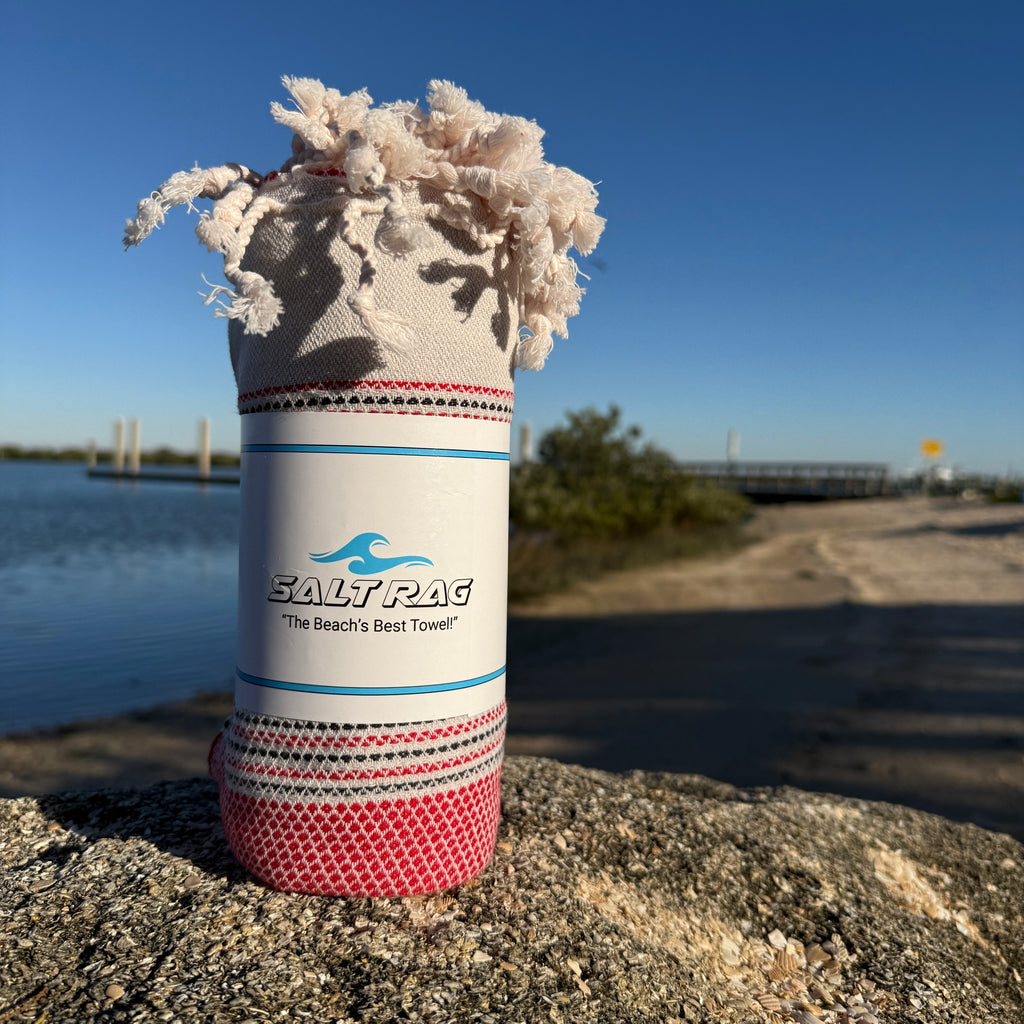 The Angler Rag (Red) – Salt Rag™ Turkish Beach Towel