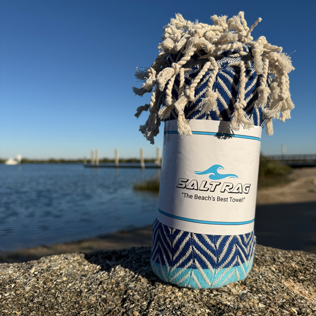 The Royal Rag (Blue) - Salt Rag™ Turkish Beach Towel