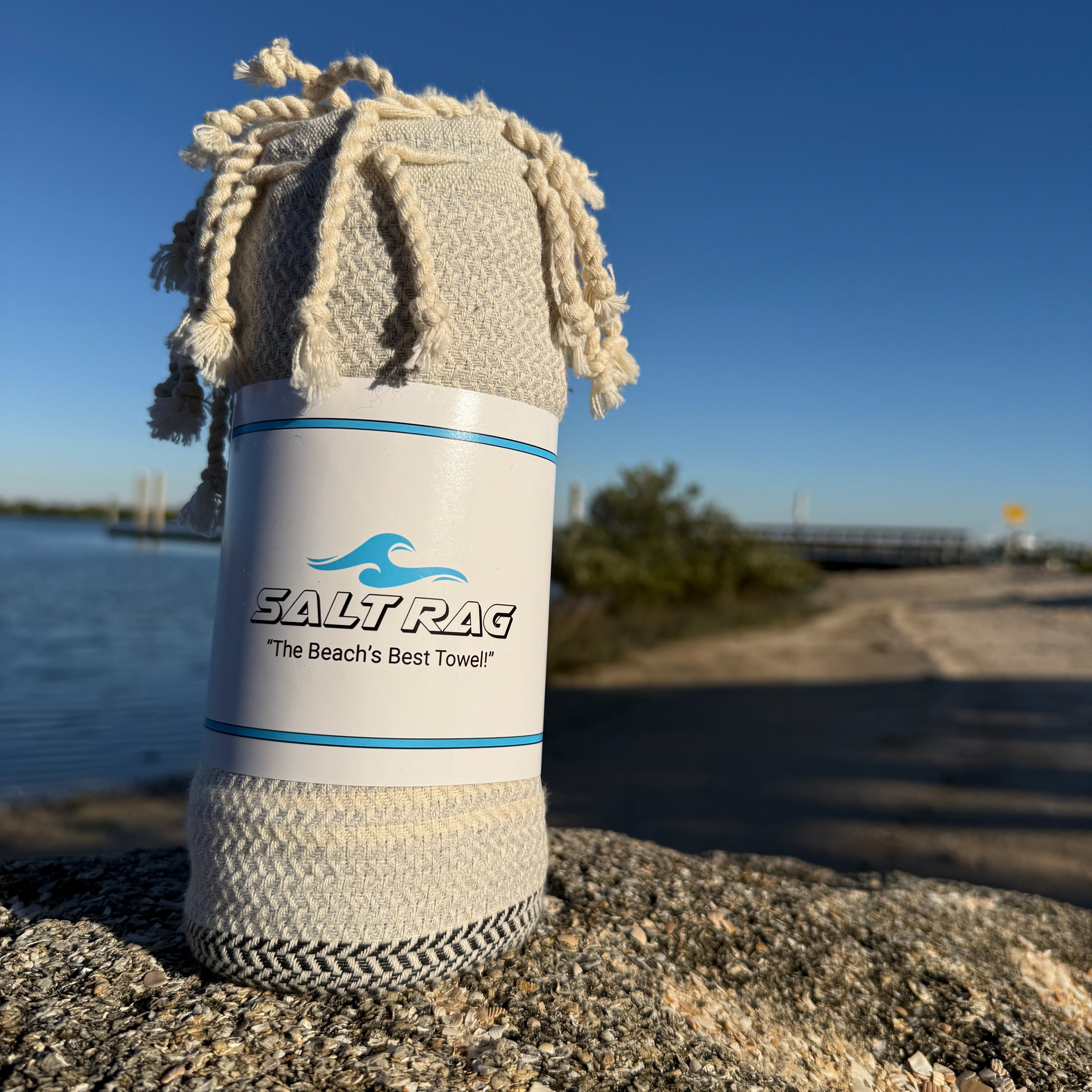 The Jetty Rag (Grey) – Salt Rag™ Turkish Beach Towel