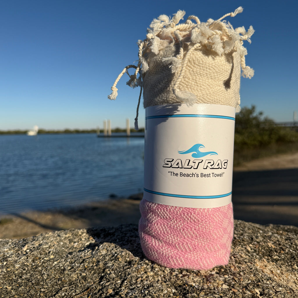 The Ripple Rag (Pink) – Salt Rag™ Turkish Beach Towel