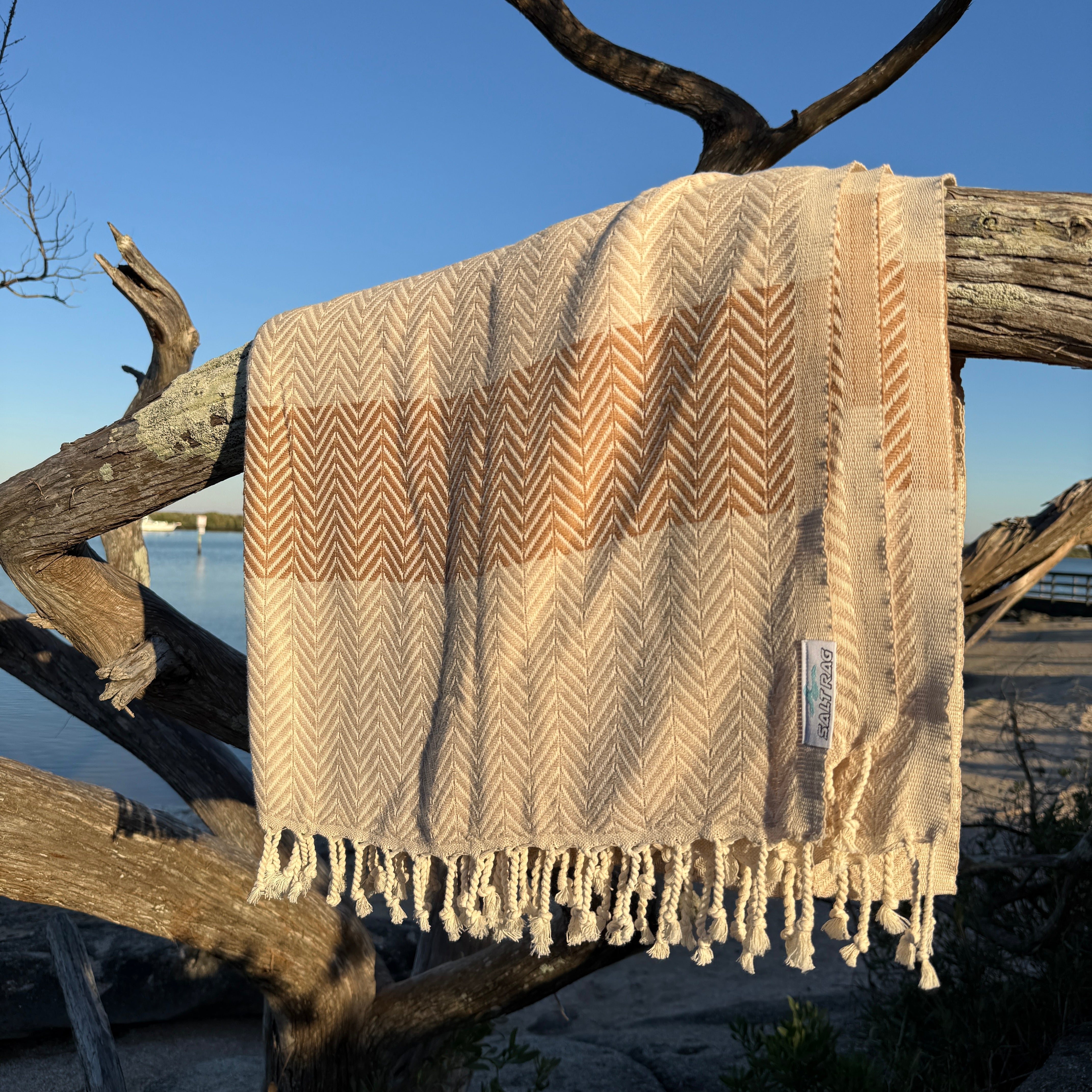 The Royal Rag (Tan) – Salt Rag™ Turkish Beach Towel