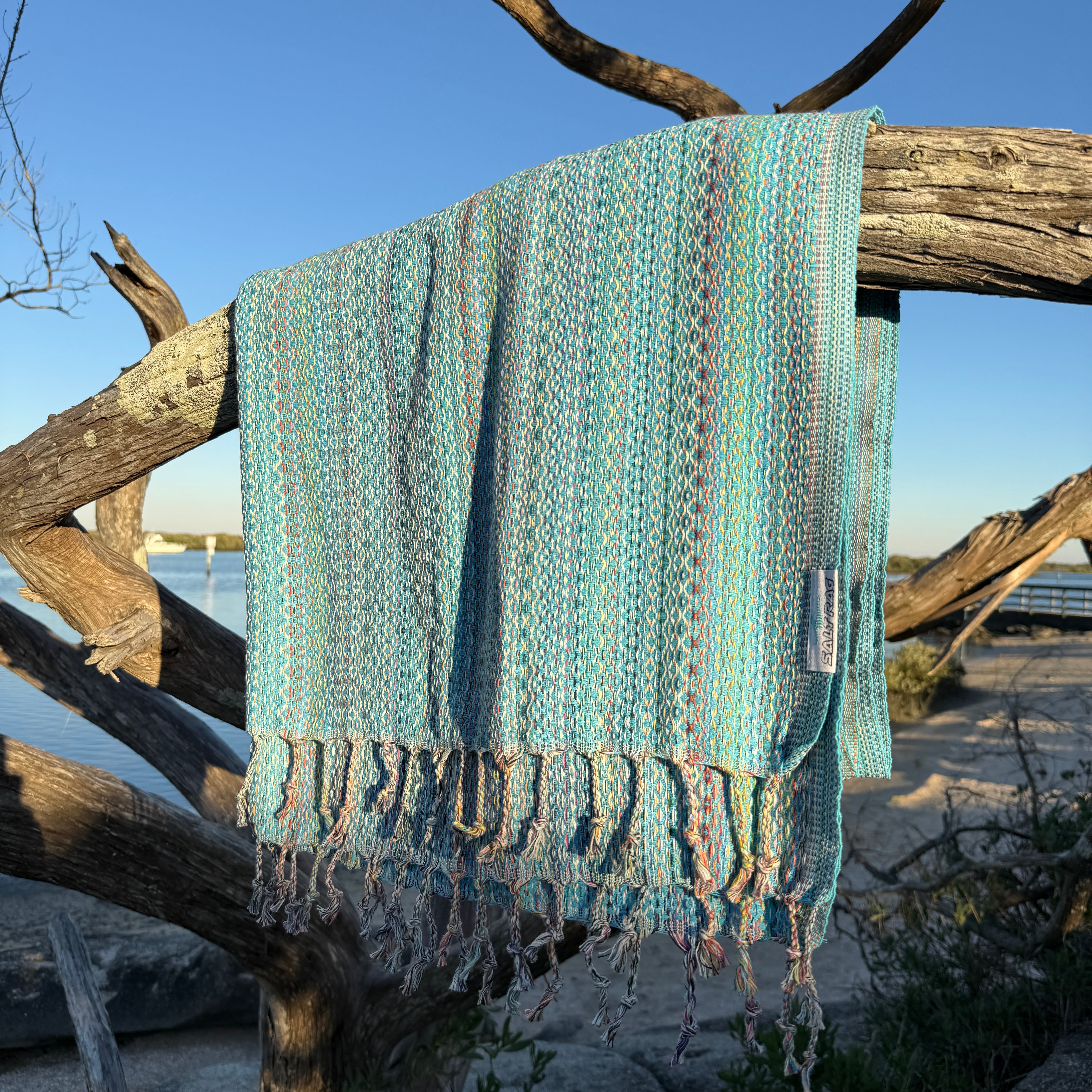 The Ahi Rag (Turquoise) – Salt Rag™ Turkish Beach Towel
