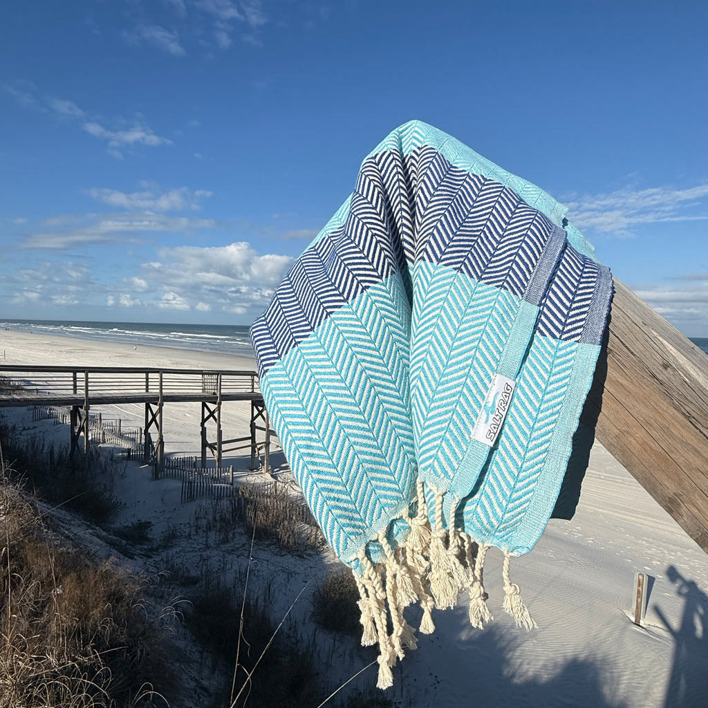 The Royal Rag (Turquoise) – Salt Rag™ Turkish Beach Towel