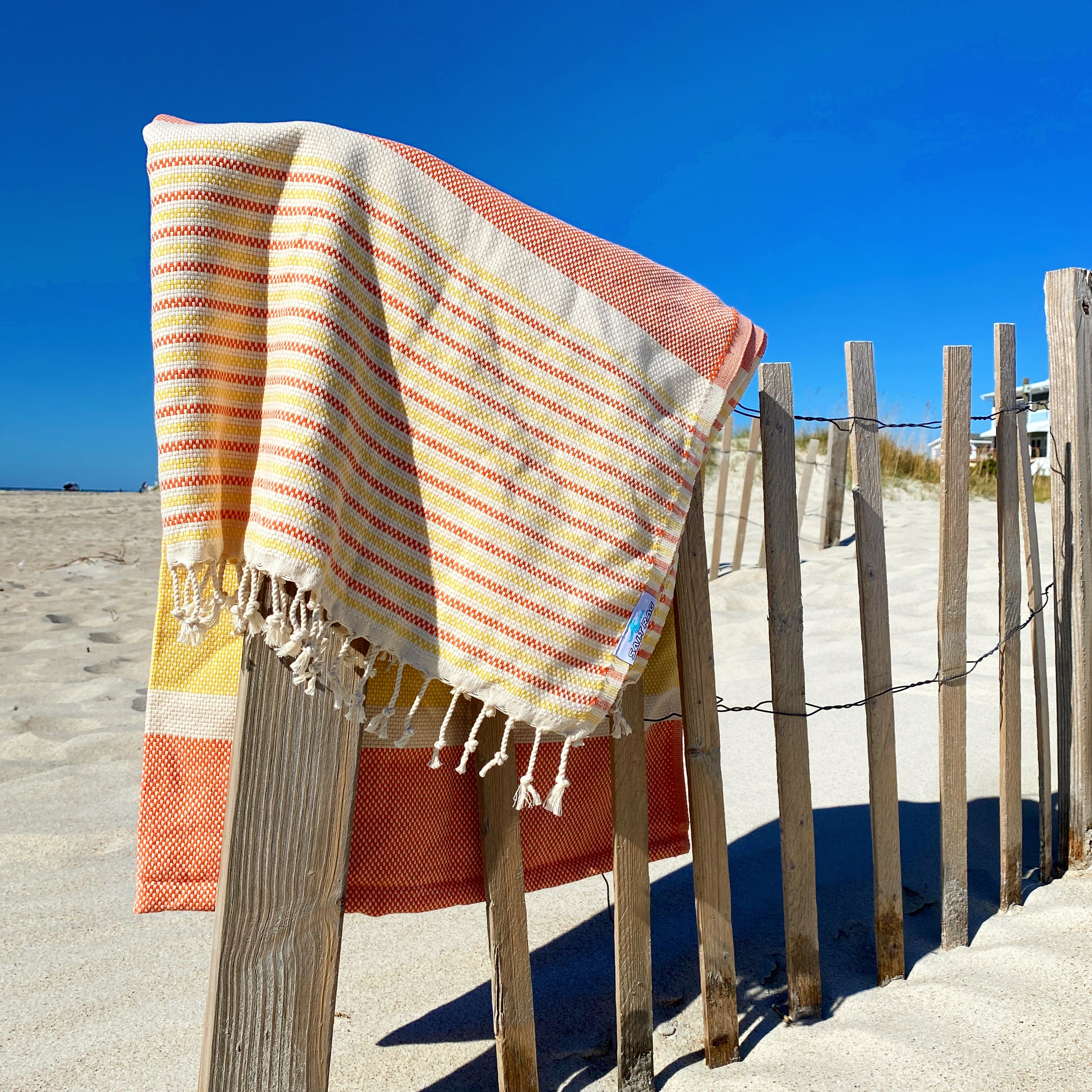 The Atlantic Rag (Orange) – Salt Rag™ Turkish Beach Towel