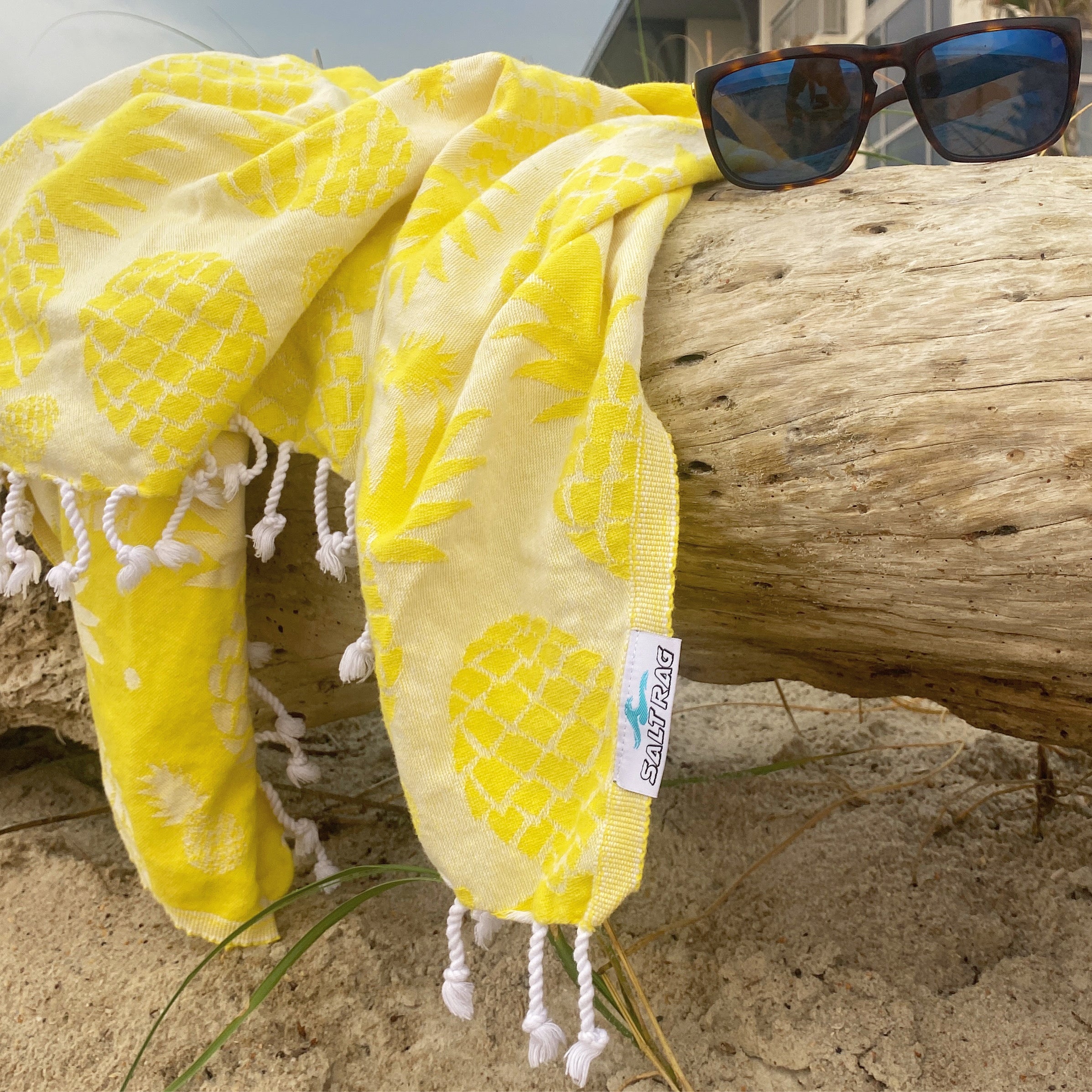 Yellow Pineapple Rag - Turkish Beach Towel – Salt Rag Beach Towels