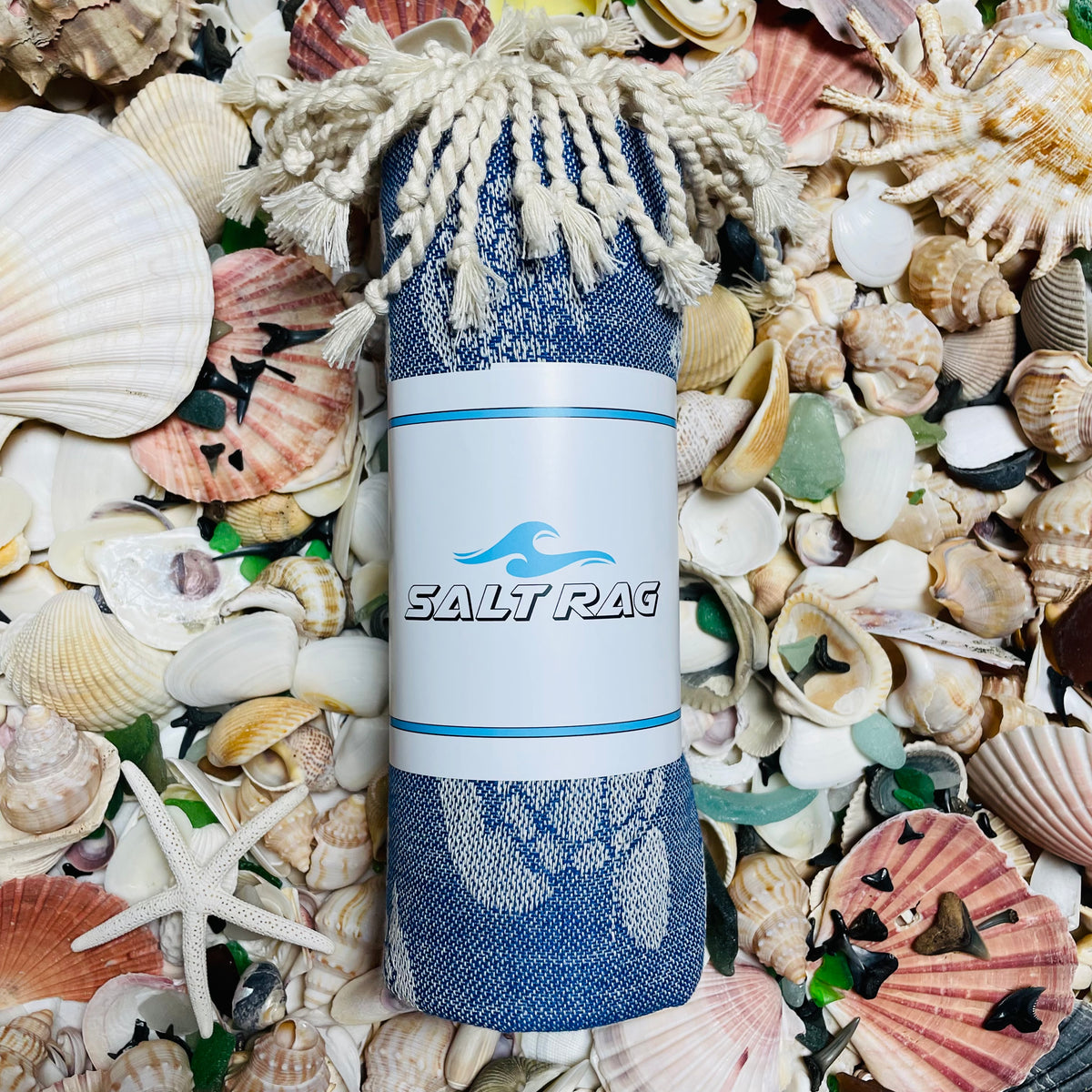 Blue Turtle Rag - Turkish Beach Towel – Salt Rag Beach Towels